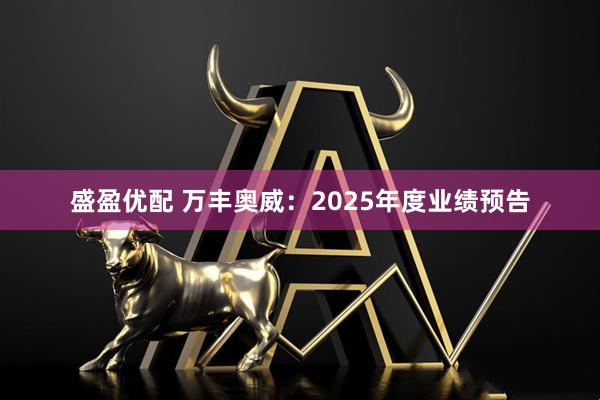 盛盈优配 万丰奥威：2025年度业绩预告