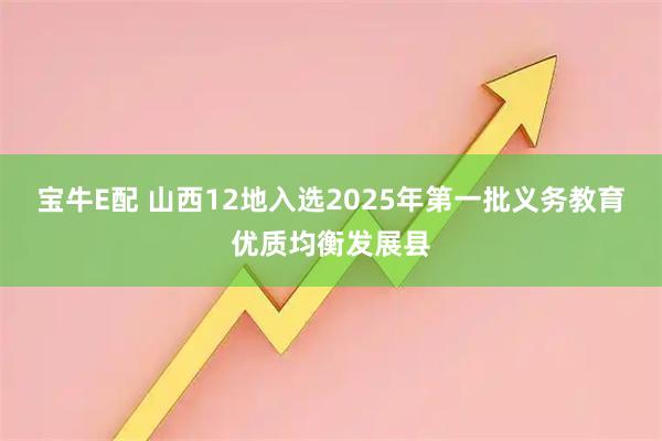 宝牛E配 山西12地入选2025年第一批义务教育优质均衡发展县