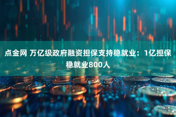 点金网 万亿级政府融资担保支持稳就业：1亿担保稳就业800人